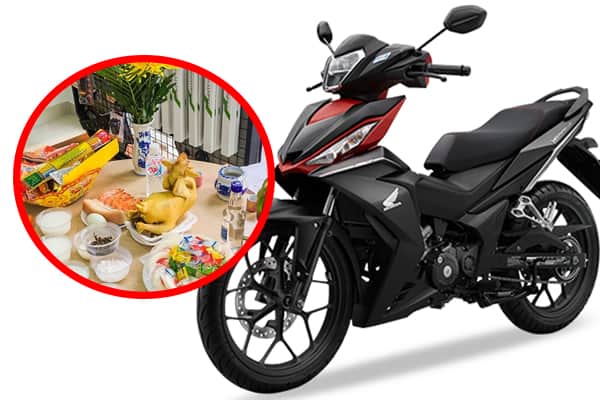 lễ vật cúng xe máy mới mua