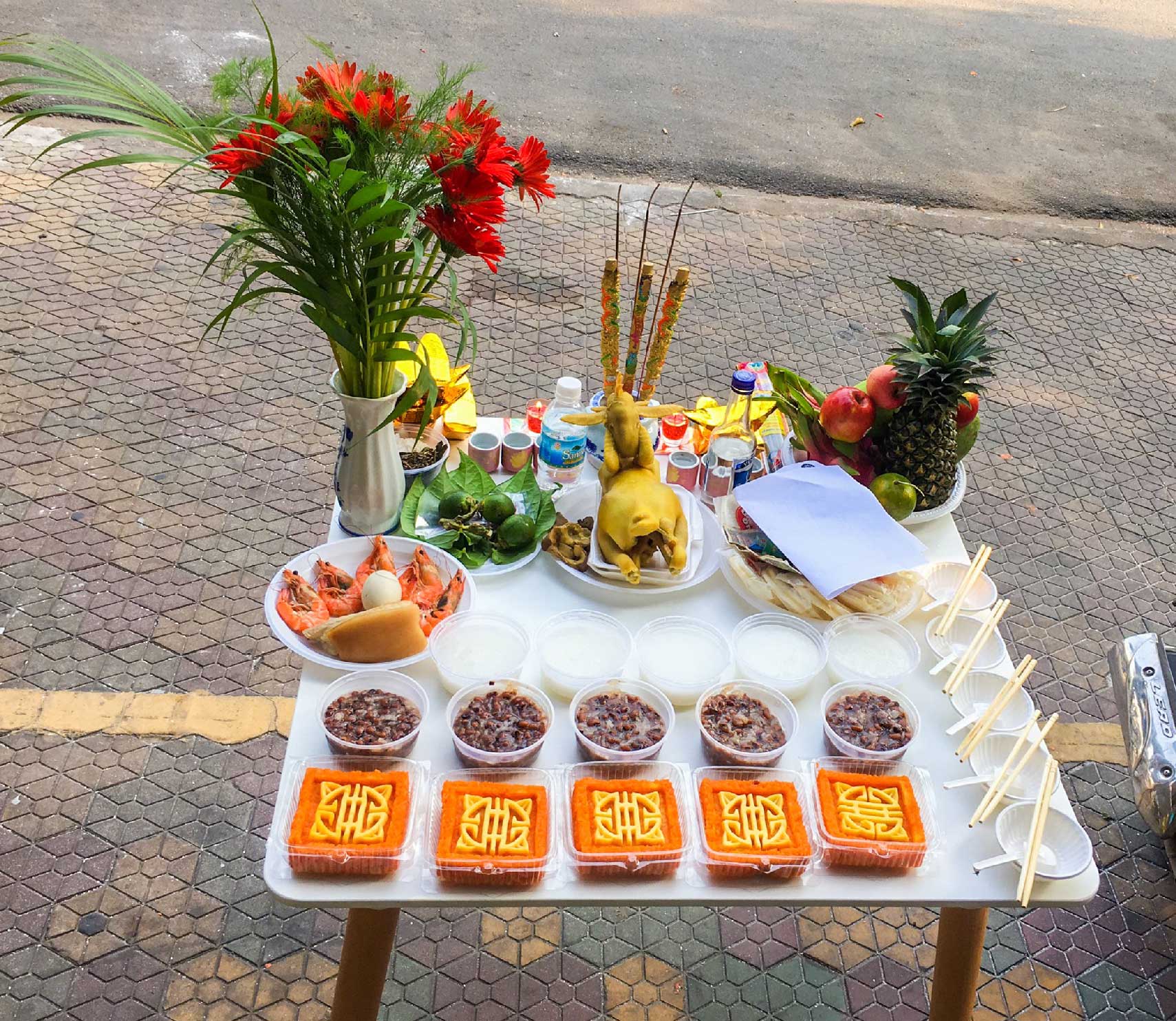 mâm cúng xe gồm những gì