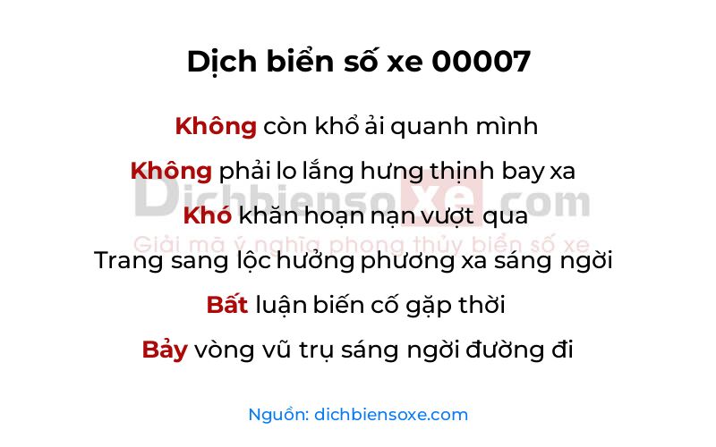 Dịch thơ biển số 00007