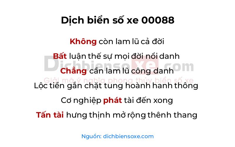 Dịch thơ biển số 00088