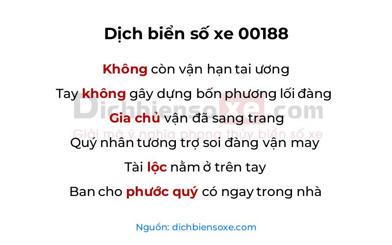 Dịch thơ biển số 00188