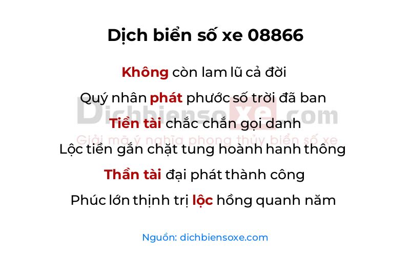 Dịch thơ biển số 08866