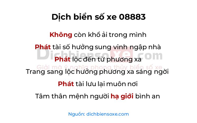 Dịch thơ biển số 08883