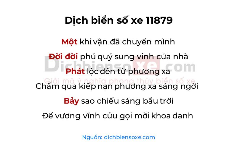 Dịch thơ biển số 11879