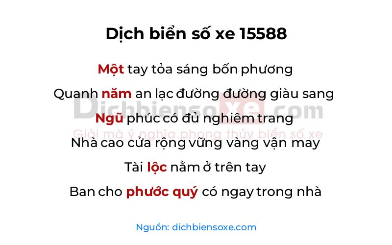 Dịch thơ biển số 15588