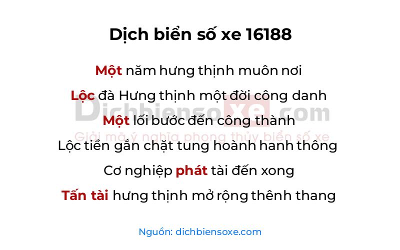Dịch thơ biển số 16188