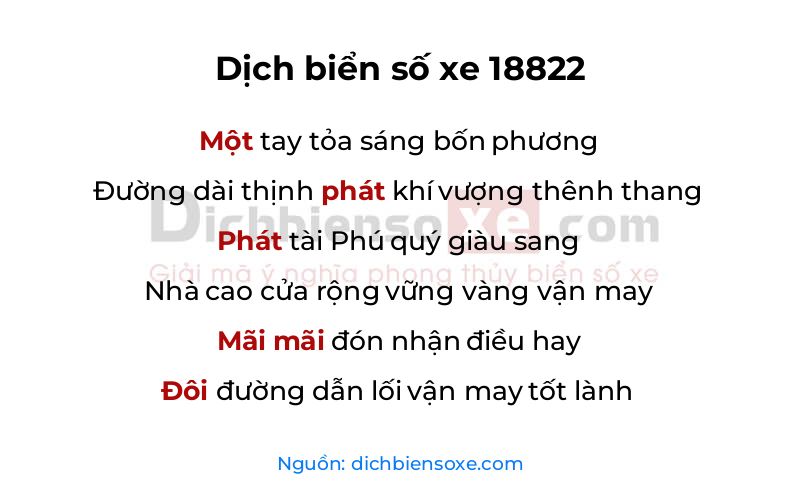 Dịch thơ biển số 18822