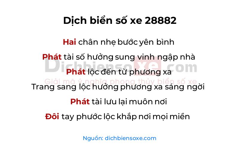 Dịch thơ biển số 28882