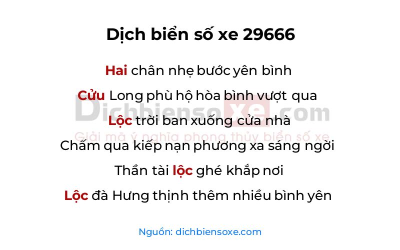 Dịch thơ biển số 29666