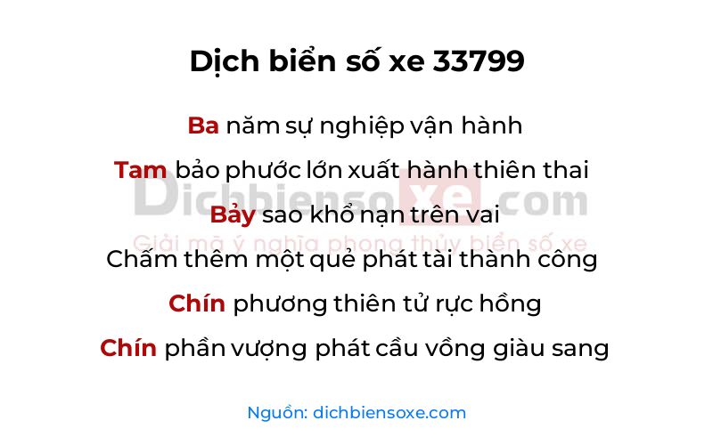 Dịch thơ biển số 33799