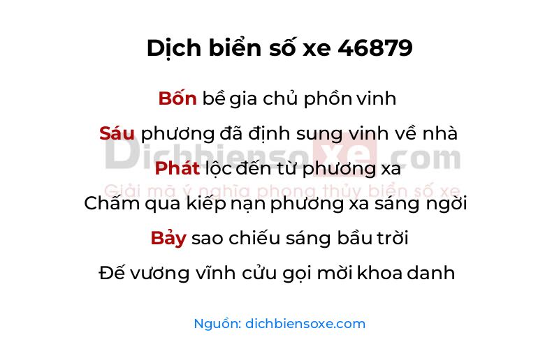 Dịch thơ biển số 46879