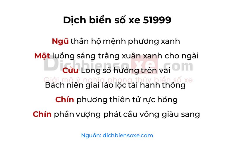 Dịch thơ biển số 51999