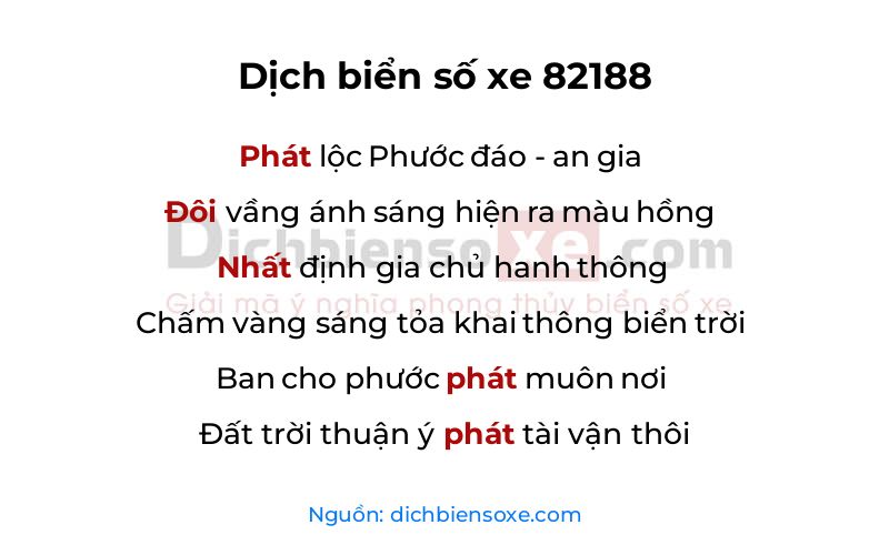 Dịch thơ biển số 82188