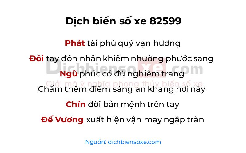 Dịch thơ biển số 82599