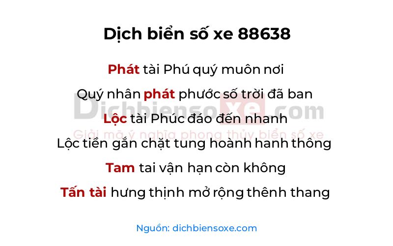 Dịch thơ biển số 88638