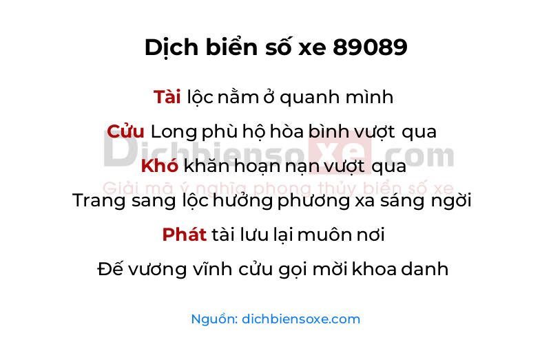 Dịch thơ biển số 89089