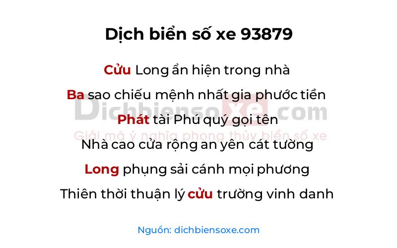 Dịch thơ biển số 93879