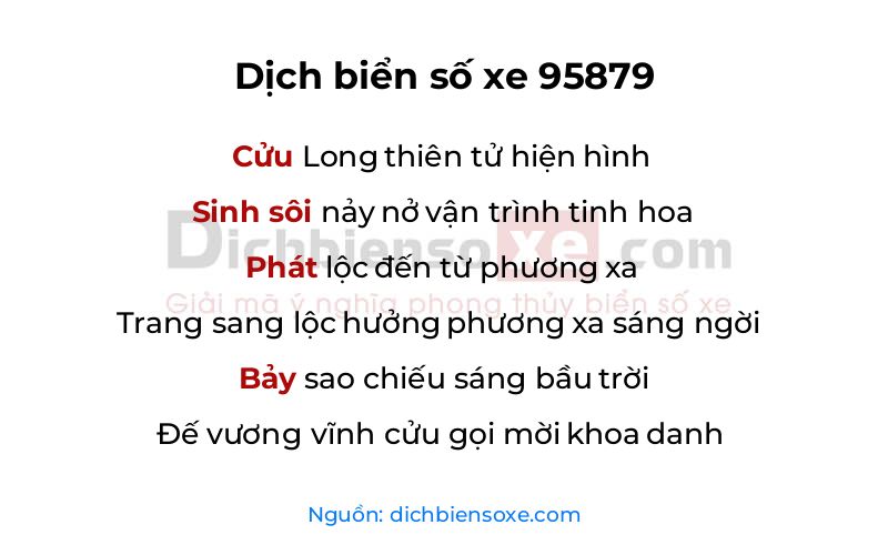 Dịch thơ biển số 95879