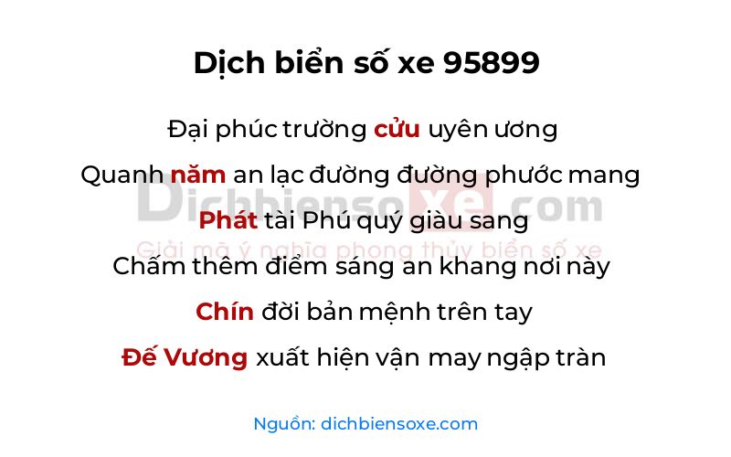 Dịch thơ biển số 95899