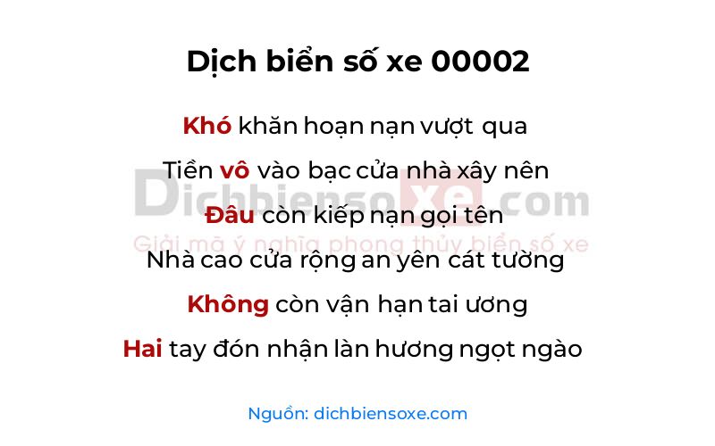 Dịch thơ biển số 00002