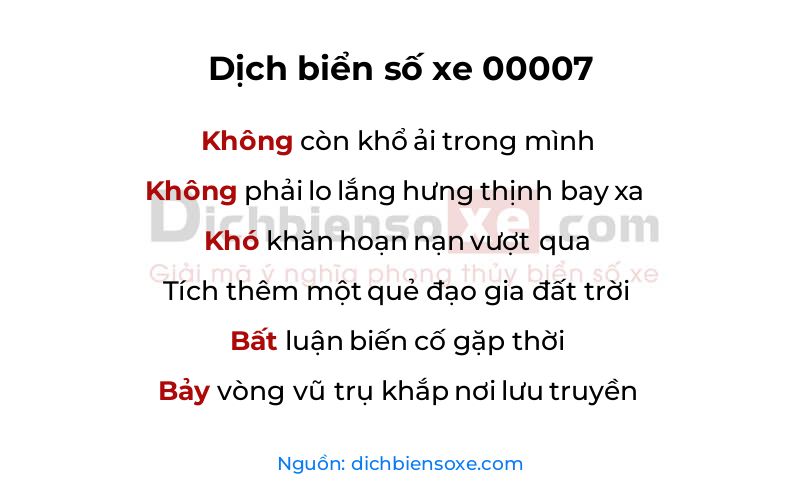 Dịch thơ biển số 00007