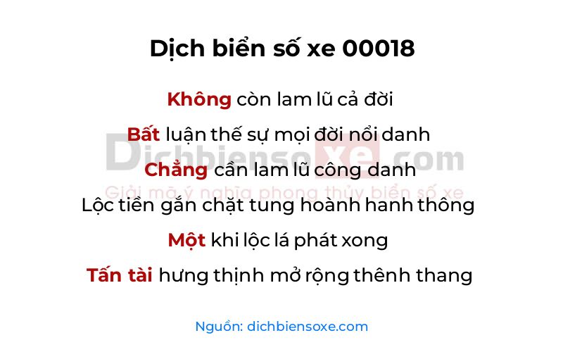 Dịch thơ biển số 00018