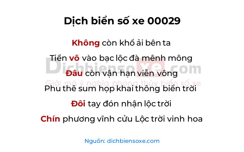 Dịch thơ biển số 00029