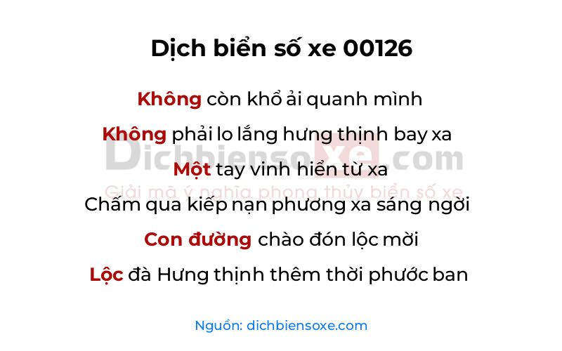 Dịch thơ biển số 00126