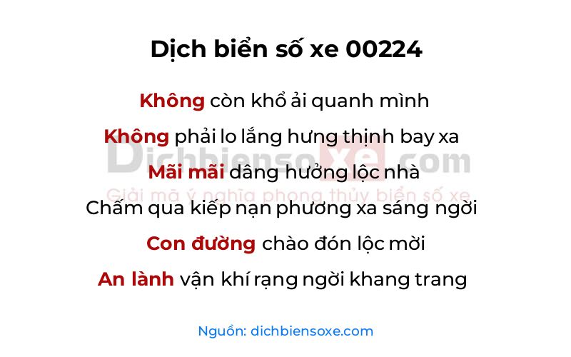 Dịch thơ biển số 00224