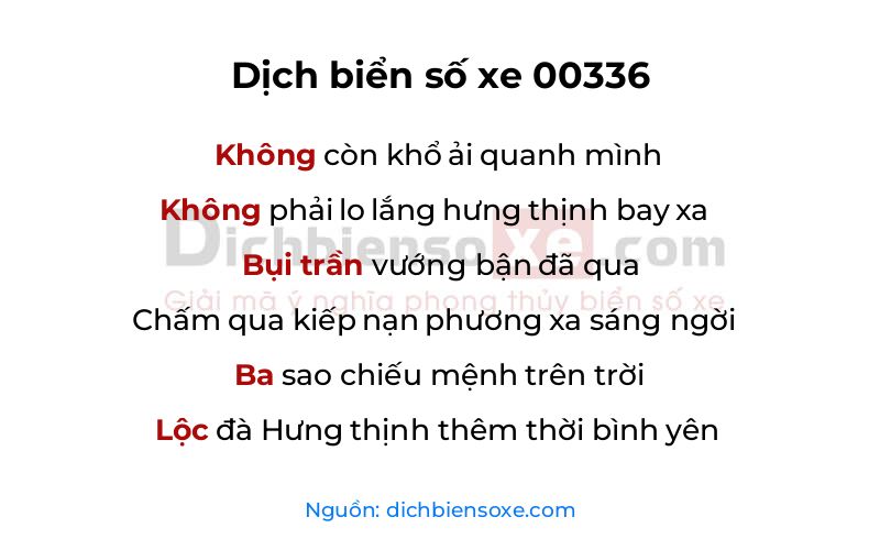 Dịch thơ biển số 00336