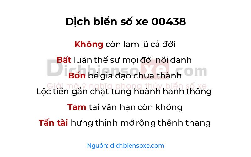 Dịch thơ biển số 00438