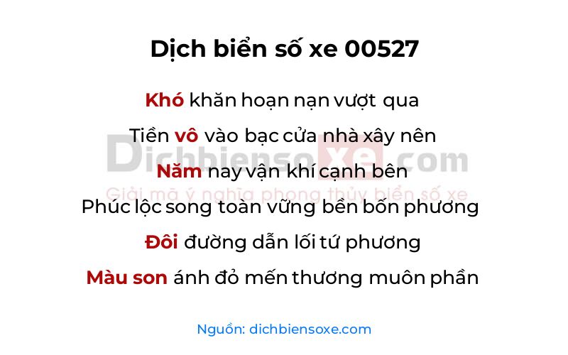 Dịch thơ biển số 00527