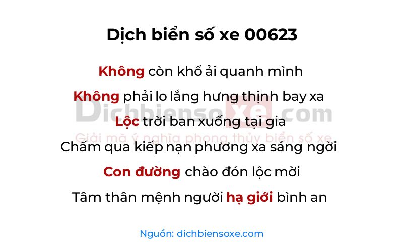 Dịch thơ biển số 00623