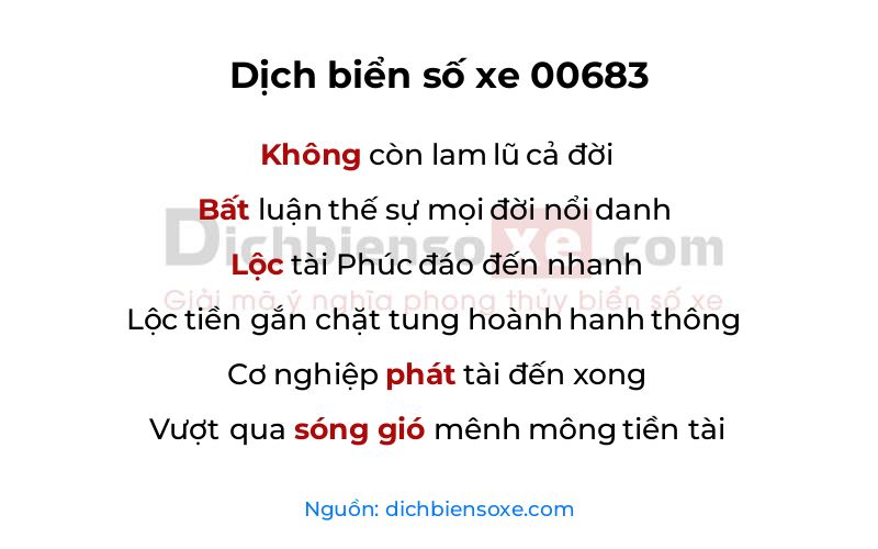 Dịch thơ biển số 00683