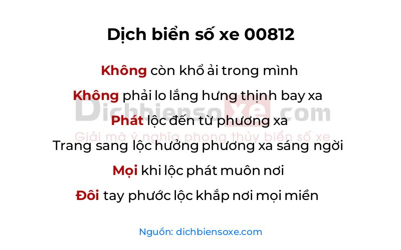 Dịch thơ biển số 00812