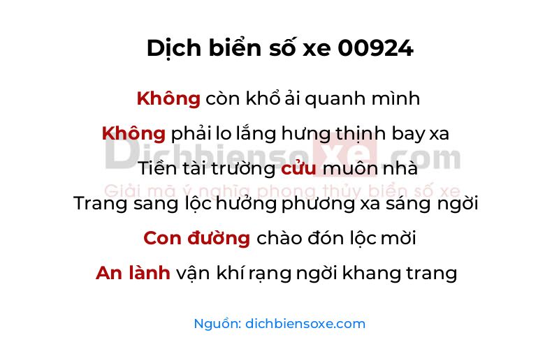 Dịch thơ biển số 00924