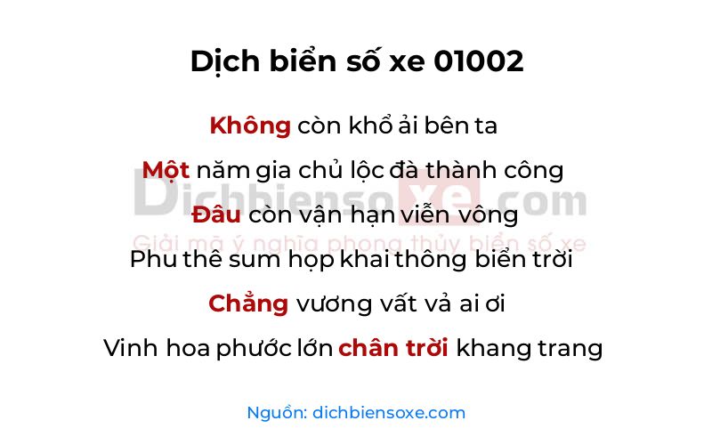 Dịch thơ biển số 01002