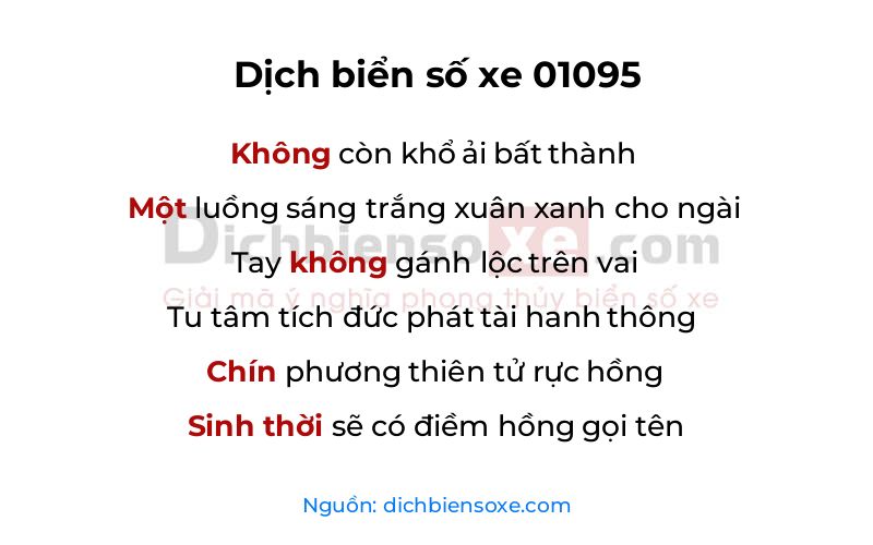Dịch thơ biển số 01095