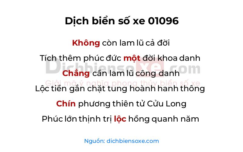 Dịch thơ biển số 01096