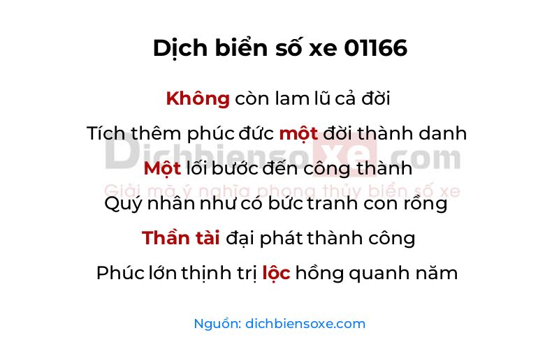 Dịch thơ biển số 01166
