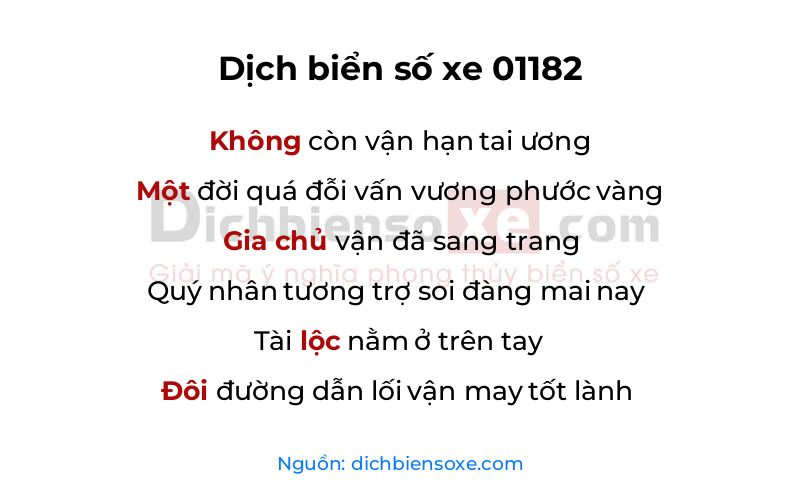 Dịch thơ biển số 01182