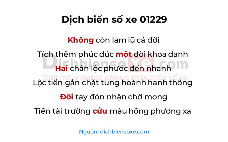 Dịch thơ biển số 01229