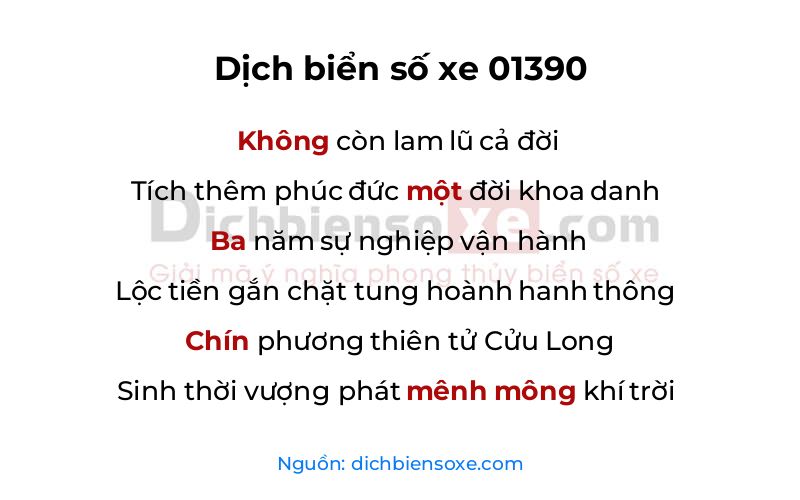 Dịch thơ biển số 01390