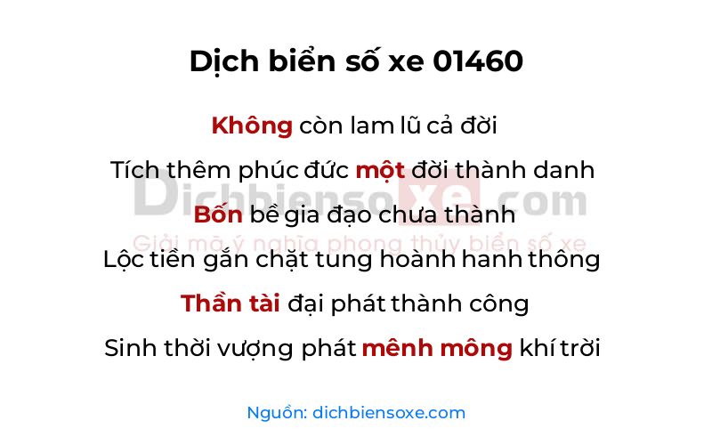 Dịch thơ biển số 01460