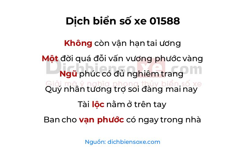 Dịch thơ biển số 01588