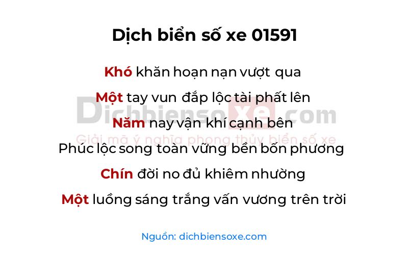 Dịch thơ biển số 01591