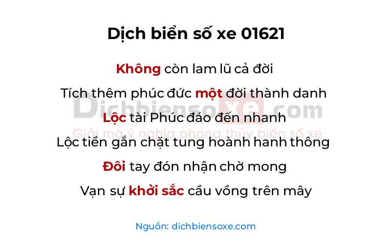 Dịch thơ biển số 01621