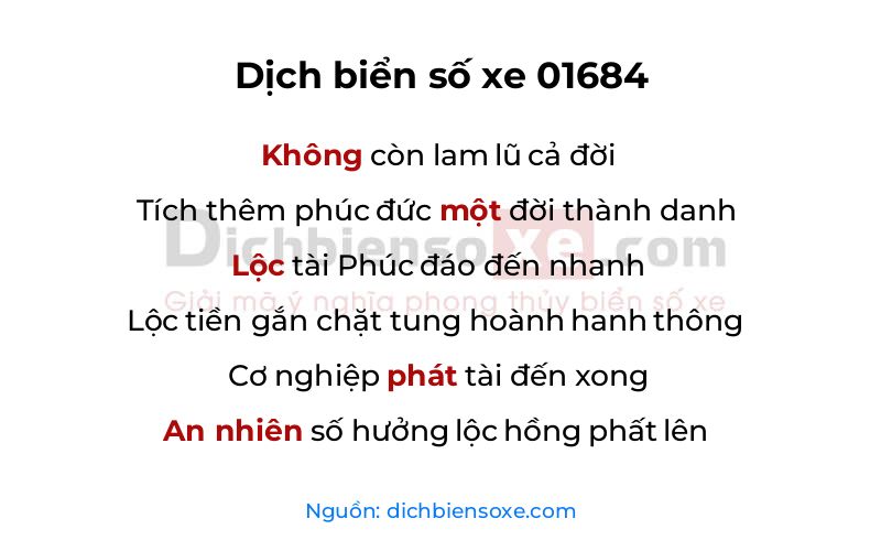 Dịch thơ biển số 01684