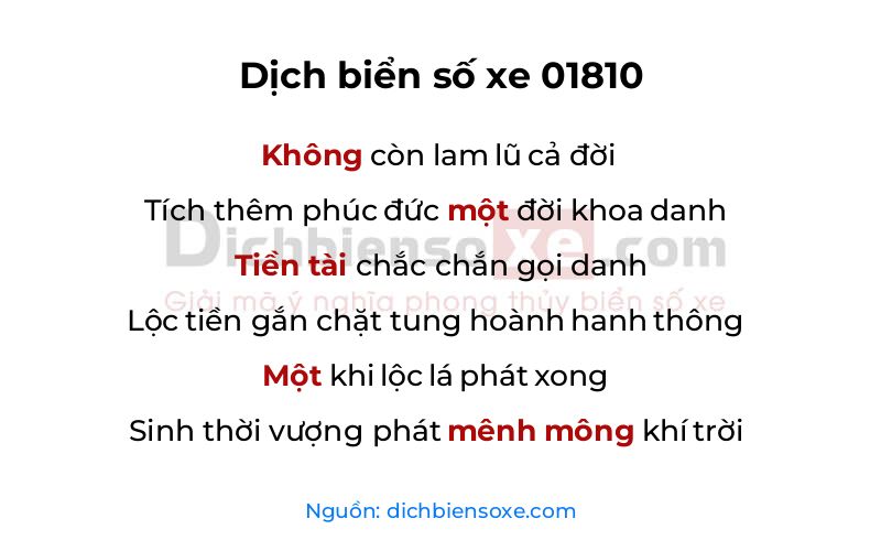 Dịch thơ biển số 01810