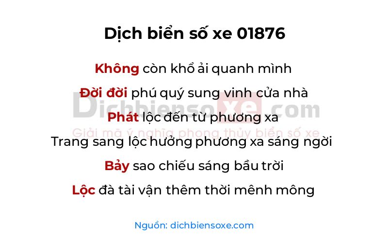 Dịch thơ biển số 01876